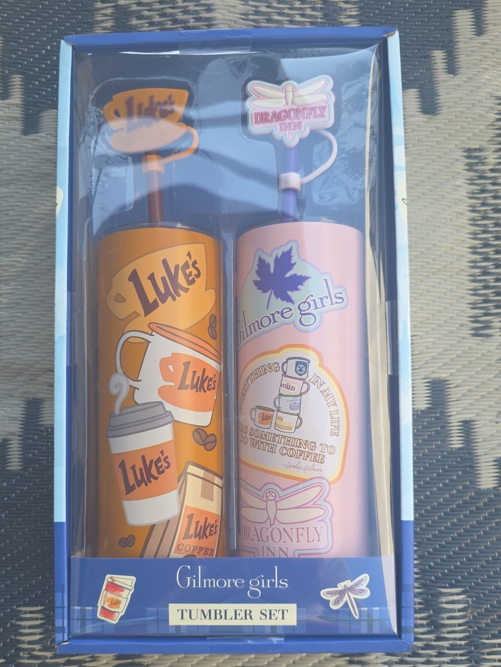 Gilmore G's Luke's Orange & Pink Tumbler Set